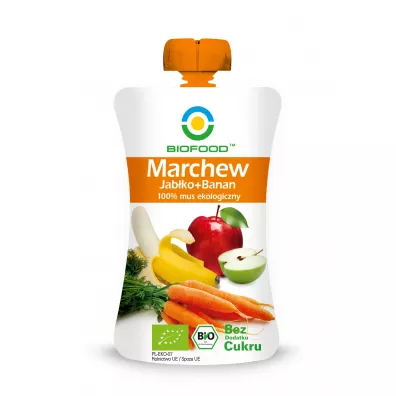 Bio Food Mus marchew + jabko + banan 120 g Bio