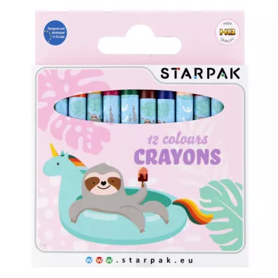 Kredki woskowe 12 kolor�w Koala STARPAK 536294 12 szt.