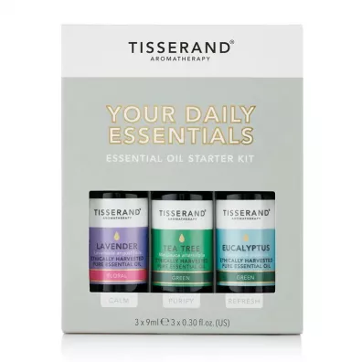 Tisserand Aromatherapy Zestaw olejk�w eterycznych 100% Your Daily Essentials Kit 3 x 9 ml