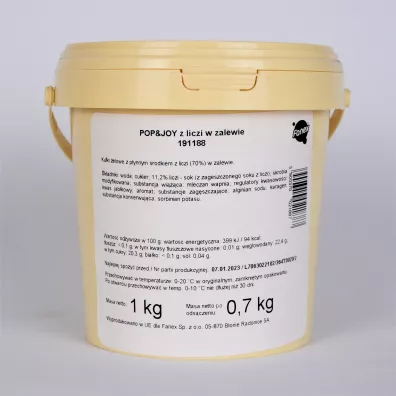 Fanex Liczi kulki �elowe do bubble tea Pop&Joy 1 kg