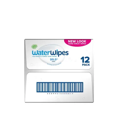 Waterwipes Chusteczki nawil�ane nas�czane czyst� wod� Biodegradowalne Zgrzewka 12 x 60 szt.