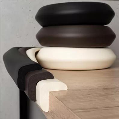 Sipo Piankowa ta�ma zabezpieczaj�ca ostre kraw�dzie mebli L-kszta�t ecru