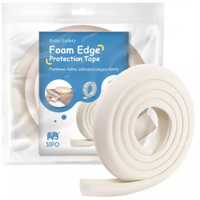 Sipo Piankowa ta�ma zabezpieczaj�ca ostre kraw�dzie mebli L-kszta�t ecru