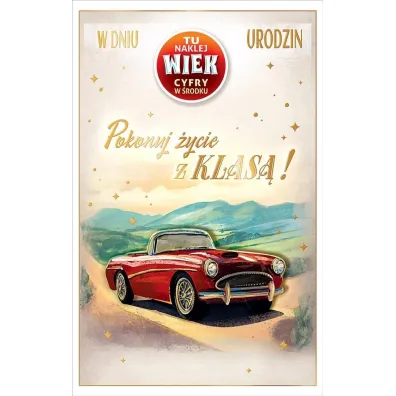 AbCard Kartka okoliczno�ciowa Urodziny (wymienne cyfry)