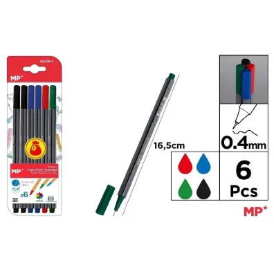Mp Main Paper Cienkopisy 0.4mm 6 szt.