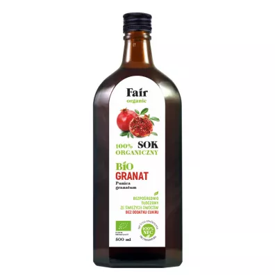 Fair Organic Sok 100% NFC Granat bezporednio toczony 500 ml Bio