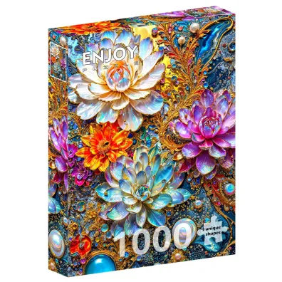 Puzzle 1000 Per�owe lilie wodne Enjoy