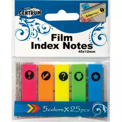 Centrum Zak�adki indeksuj�ce 4.5 x 1.2 cm 25 kartek