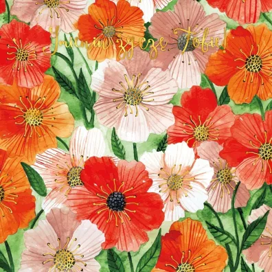 Karnet Kwiaty berberysy 155x155 mm