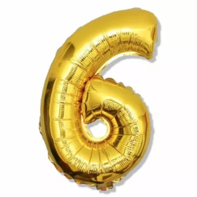 Godan Balon cyfra 6 zoty 85cm