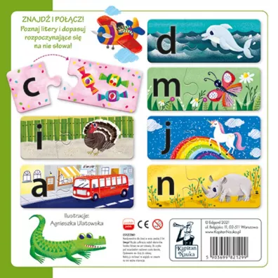 Puzzle Kapitan Nauka. Ukadanki malucha. Alfabet Edgard