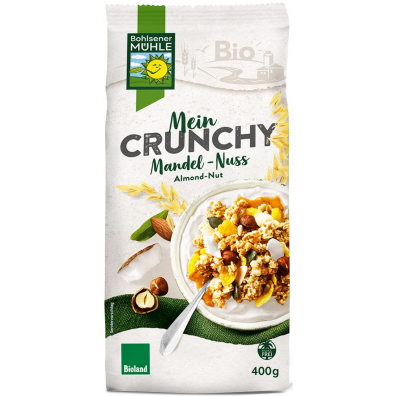 Bohlsener Muehle Crunchy orzechowe z praonymi chipsami kokosowymi 400 g Bio