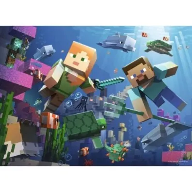 Puzzle 4x100 el. Minecraft Ravensburger