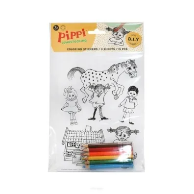 Zestaw kreatywnych naklejek do zabawy Pippi Micki