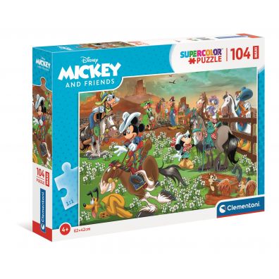 Puzzle maxi 104 el. Supercolor. Mickey&Przyjaciele Clementoni
