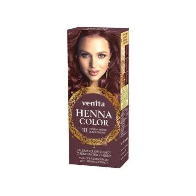 Venita Henna Color balsam koloryzuj�cy z ekstraktem z henny 18 Czarna Wi�nia 75 ml