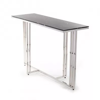 HowHomely Konsola Amagat Silver Black 120 cm