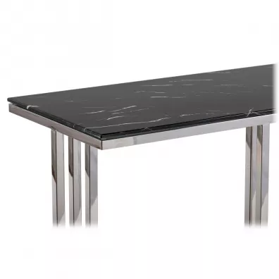 HowHomely Konsola Amagat Silver Black 120 cm