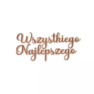Cresco Drewniany napis - Wszystkiego najlepszego 5szt 5 szt.