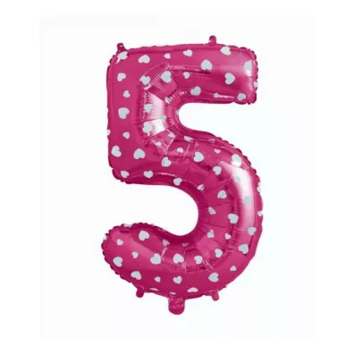 Godan Balon foliowy Cyfra 5 61 cm rowy