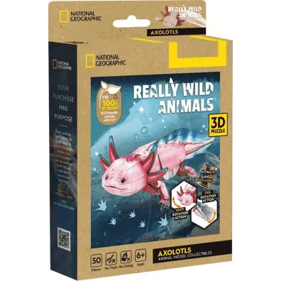 Puzzle Cubic Fun. National Geographic. Aksolot
