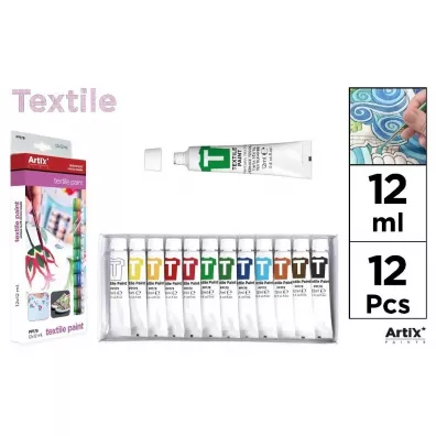 Mp Main Paper Farba do tekstyli�w 12 tubek