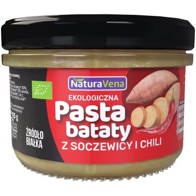 NaturaVena Pasta z batatów z soczewicą i chili 185 g Bio