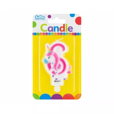 Godan �wieczka cyferka 6 z Jednoro�cem PF-SCJ6 7,8 cm