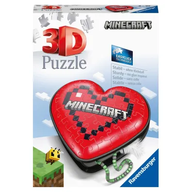 Puzzle 54 el. 3D Serce Minecraft Ravensburger