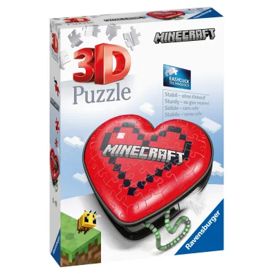 Puzzle 54 el. 3D Serce Minecraft Ravensburger