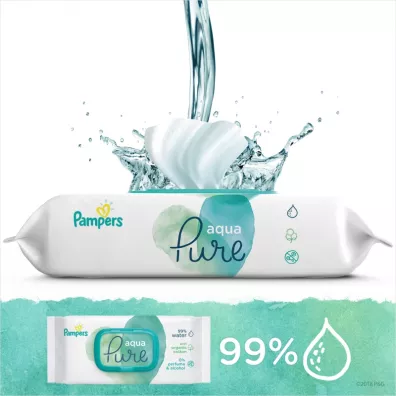 Pampers Aqua Pure Chusteczki nawil�aj�ce dla dzieci 9 x 48 szt.
