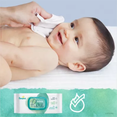 Pampers Aqua Pure Chusteczki nawil�aj�ce dla dzieci 9 x 48 szt.