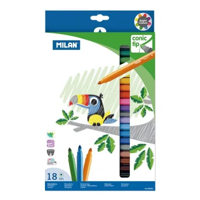 Milan Flamastry ze sto�kow� ko�c�wk� 18 szt.