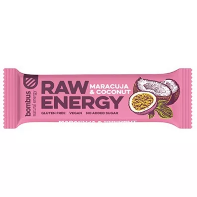 Bombus Baton Raw Energy marakuja-kokos bezglutenowy 50 g