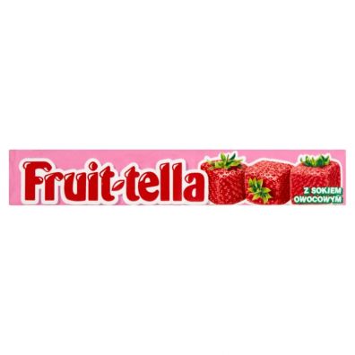 Fruit-tella Cukierki do ucia o smaku truskawkowym 41 g