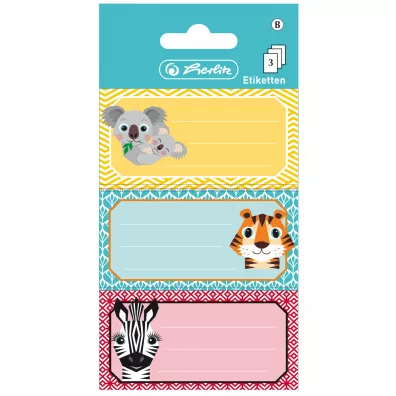 Herlitz Naklejki szkolne Cute Animals 9 szt.