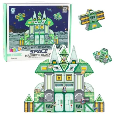 Klocki magnetyczne kosmos 66el