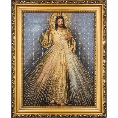Obraz Haftowany Jezus Mi�osierny 22x27,5cm