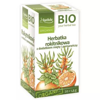 Apotheke Herbatka rokitnikowa z mit i pomaracz 20 x 1,8 g Bio