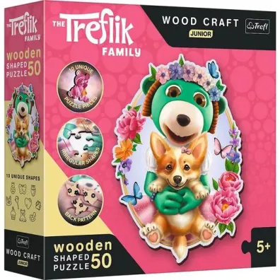 Puzzle drewniane 50 el. Weso�e iki Trefl