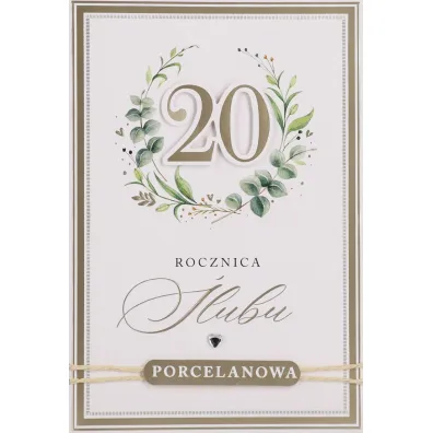 Karnet okazjonalny B6 z kopert� 20 Rocznica �lubu PAN DRAGON HM200-3403