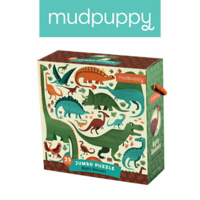 Puzzle podogowe Jumbo Potne dinozaury 2+ Mudpuppy