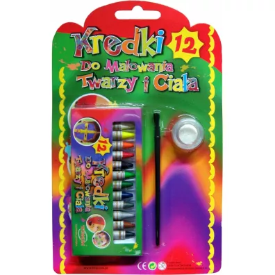 Titanum Kredki do twarzy z p�dzelkiem 12 kolor�w