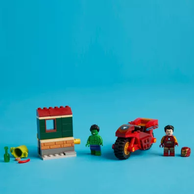 LEGO Super Heroes Marvel Iron Man z motocyklem i Hulk 76287