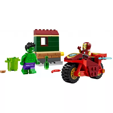 LEGO Super Heroes Marvel Iron Man z motocyklem i Hulk 76287