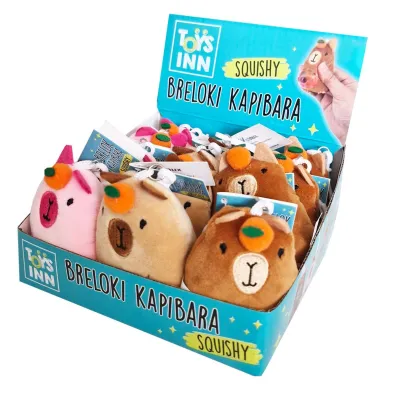 Stnux Display Brelok Kapibara Squishy ToysInn  mix wzor�w 12 szt.