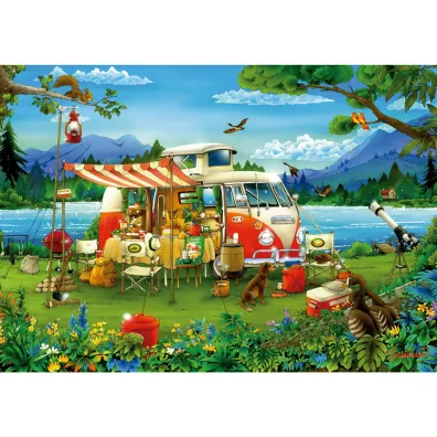 Puzzle 1000 el. Wakacje z kamperem Educa