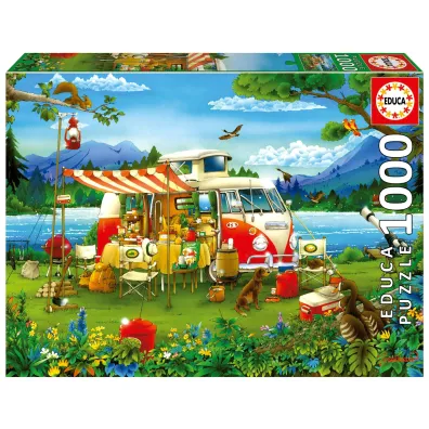 Puzzle 1000 el. Wakacje z kamperem Educa
