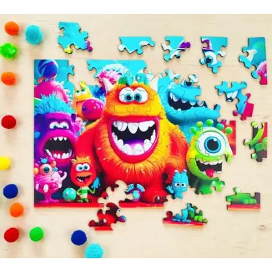 Alexander, Puzzle drewniane 50: Dream Team - Kud�ate Potworki (5015)