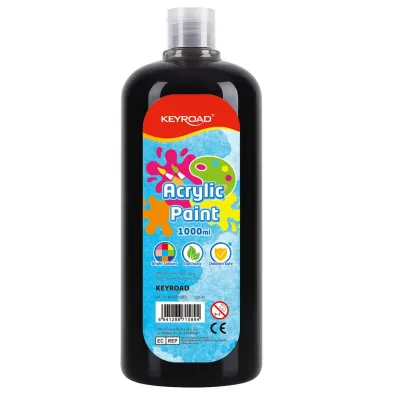Farba akrylowa KEYROAD butelka 1000ml czarna